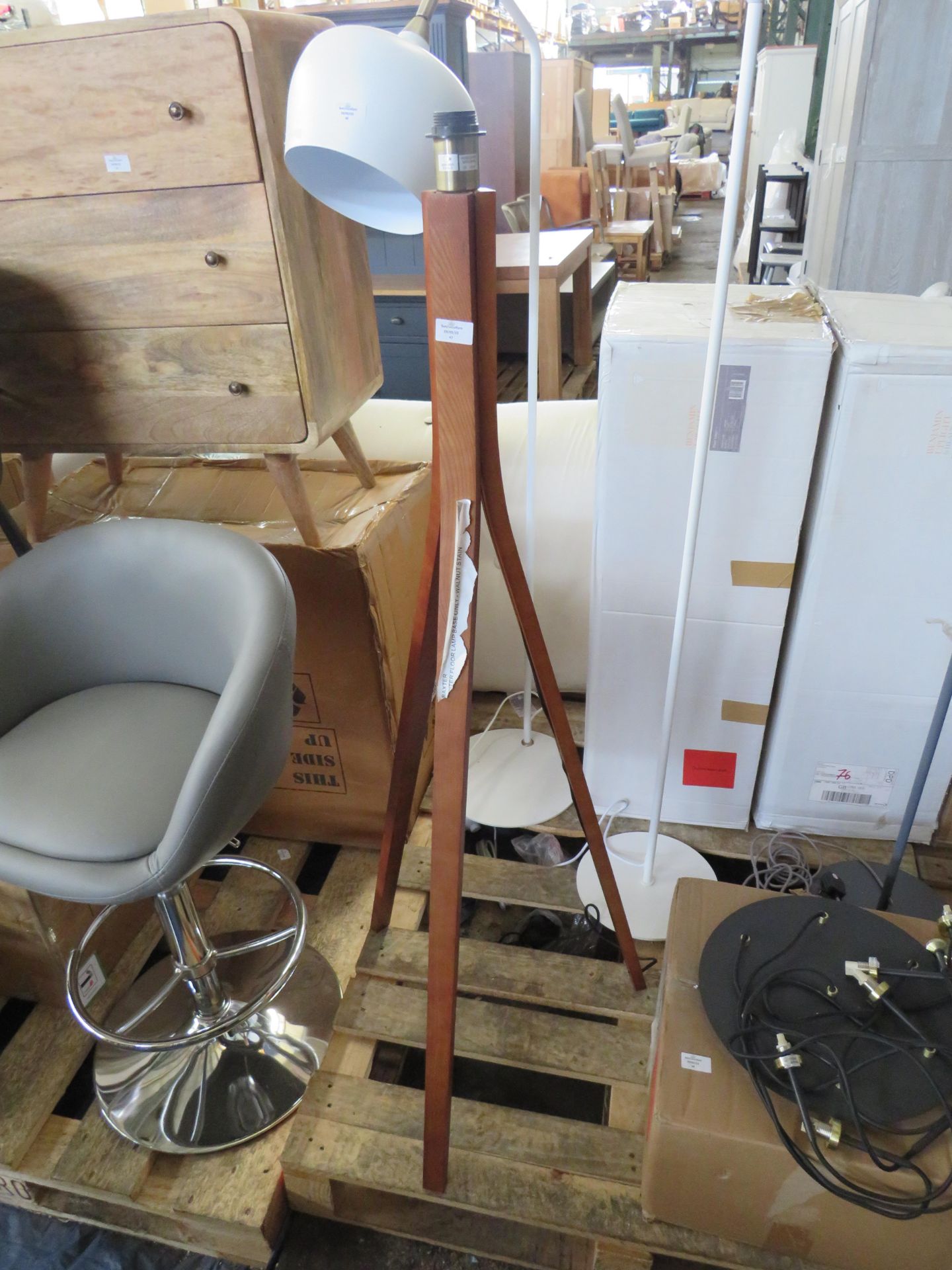 Heals Baxter Wooden Floor Lamp Base Dark Wood RRP 279.00 Handmade exclusively for Healâ€™s, our - Image 2 of 2