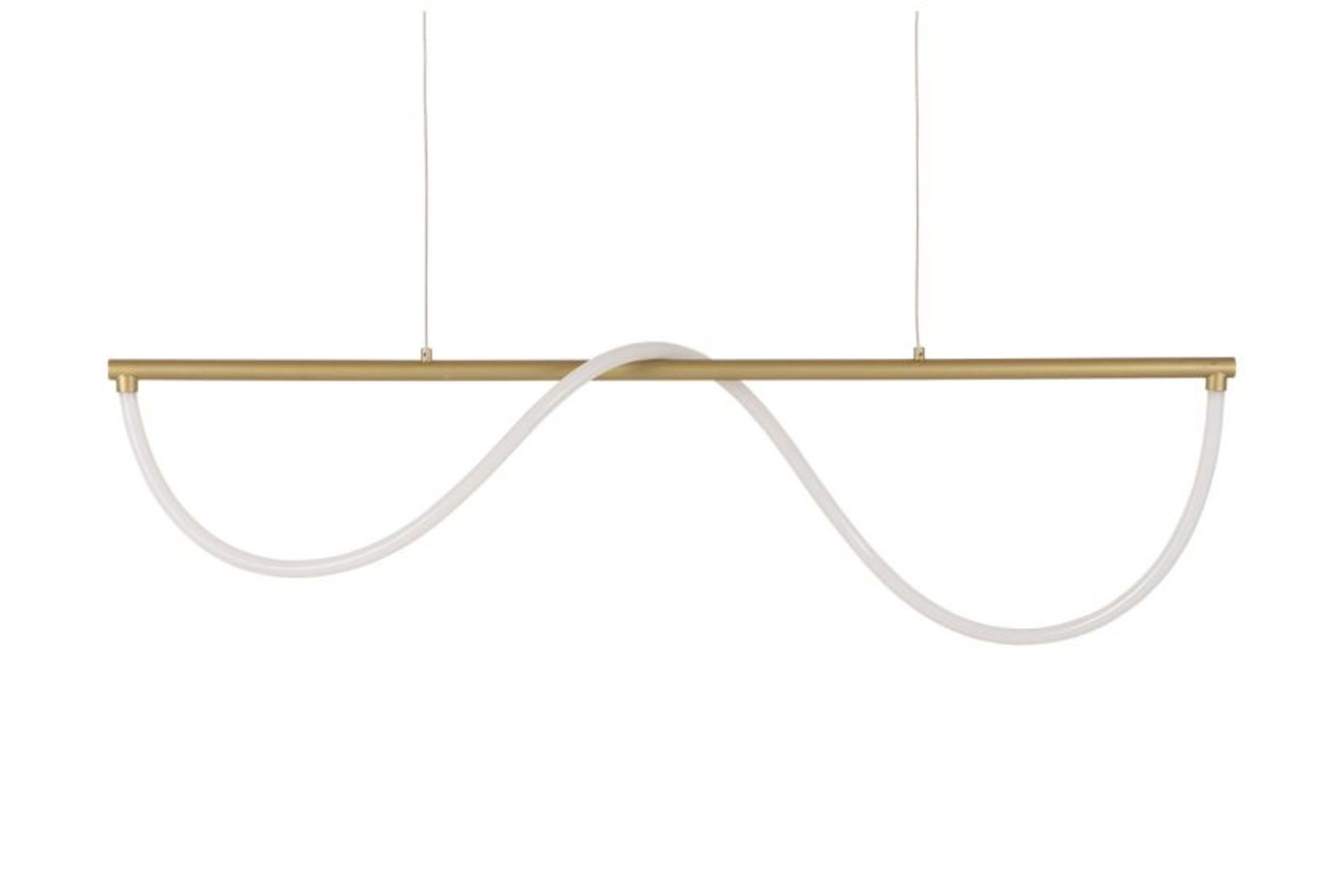 Heals Wave LED Long Pendant Satin Gold RRP 299.00 This Wave LED Long Pendant Light is a statement