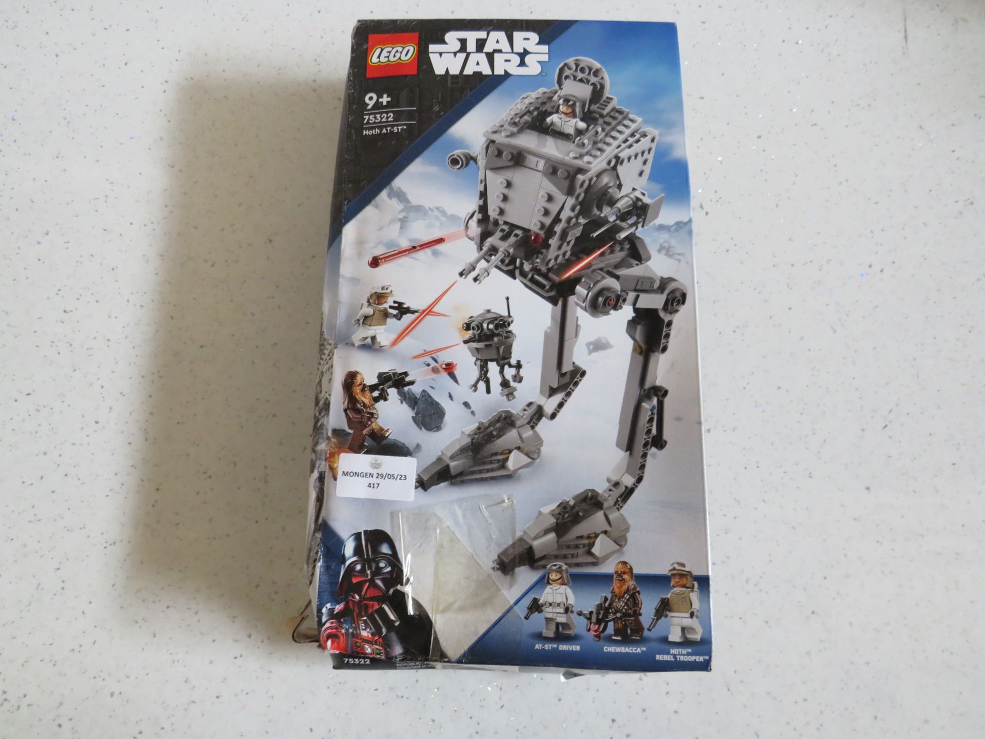 Lego - 75322 Starwars Hoth AT-ST Buildset - Unchecked & Box Damaged.