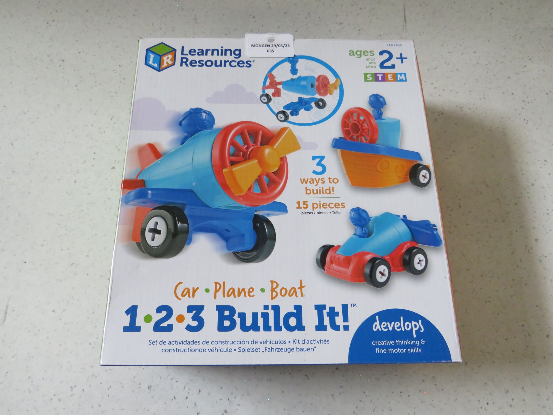 Learning Resources - 123 Buld-it Car/Plane/Boat - Unchecked & Boxed.