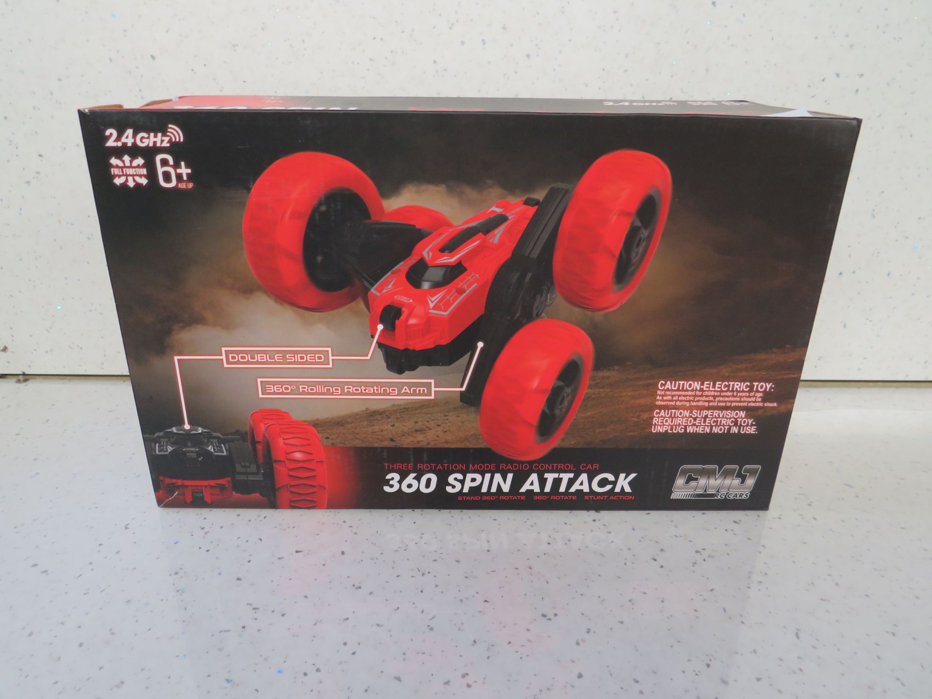 CMJ - 360 Spin Attack RC Car - Untested & Boxed.