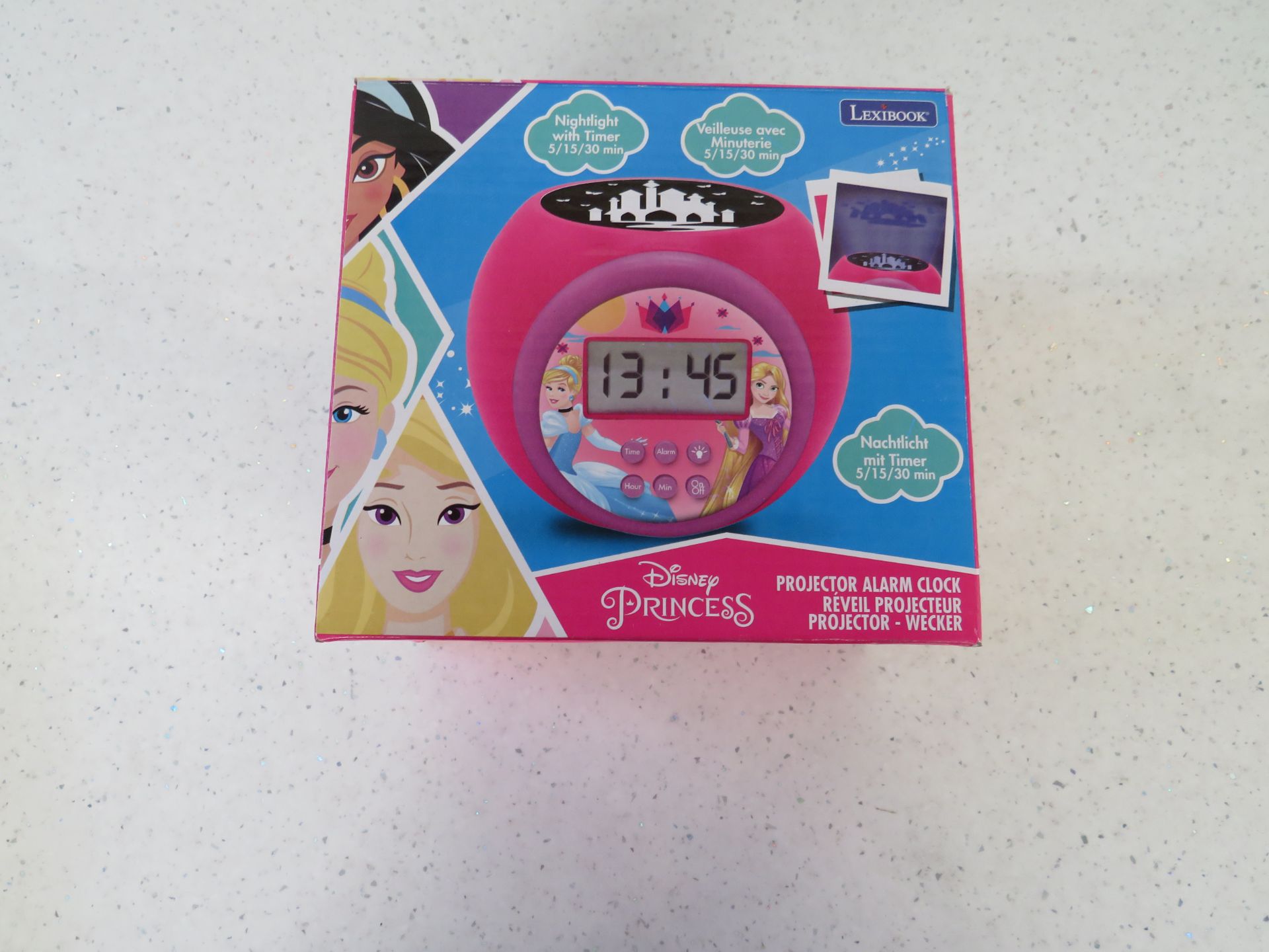 Lexibook - Disney Princess Projector Alarm Clock - Unchecked & Boxed.
