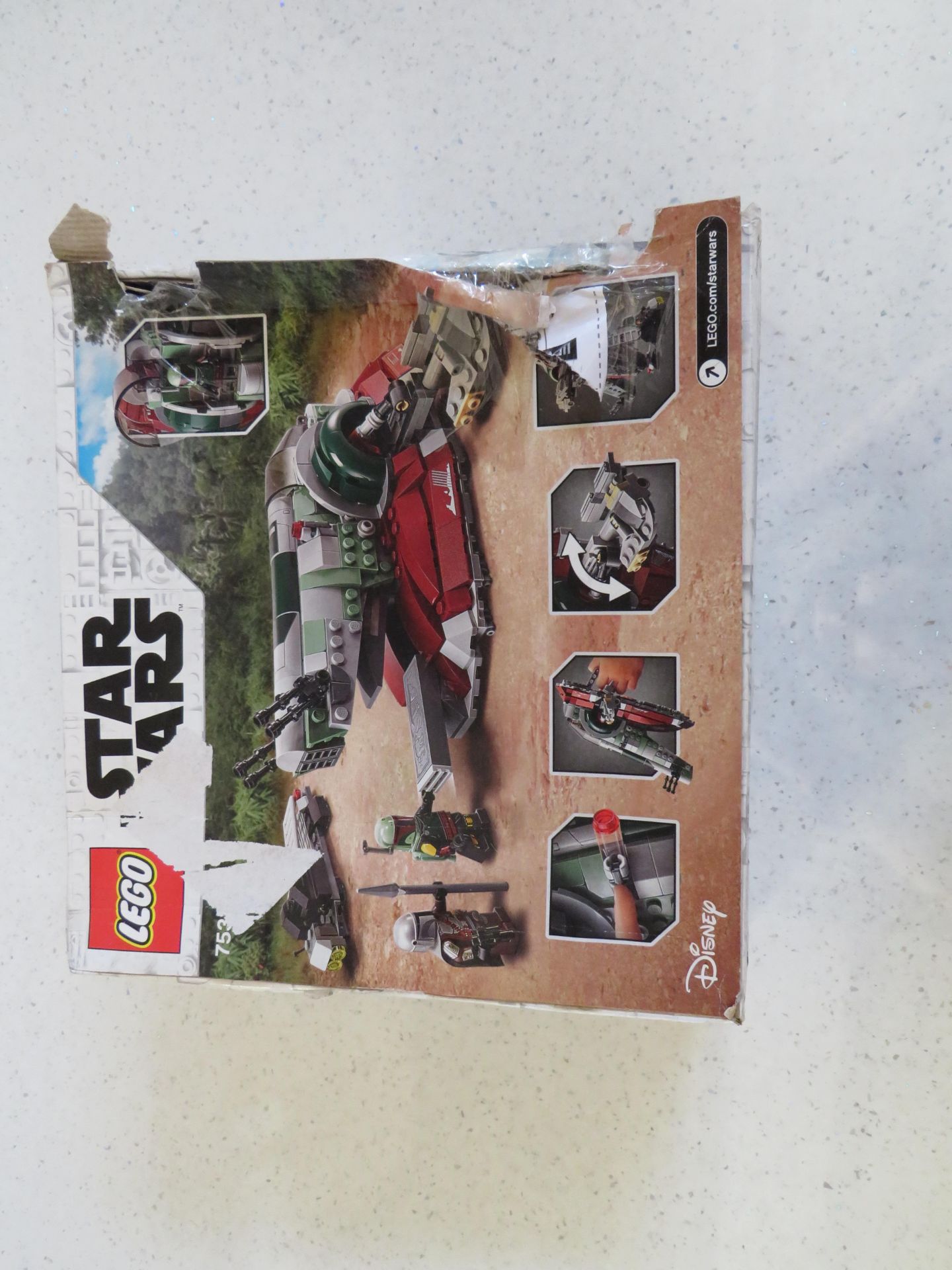 Lego - 75312 Starwars Boba Fett's Starship Buildset - Unchecked & Boxed.