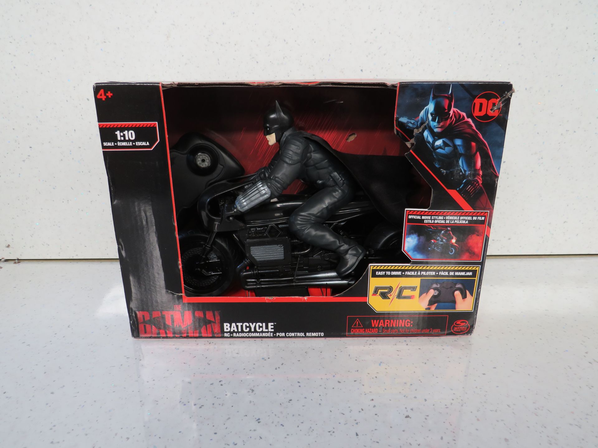 DC - Batman Batcycle 1:10 Scale Remote Controlled - Unchecked & Boxed.