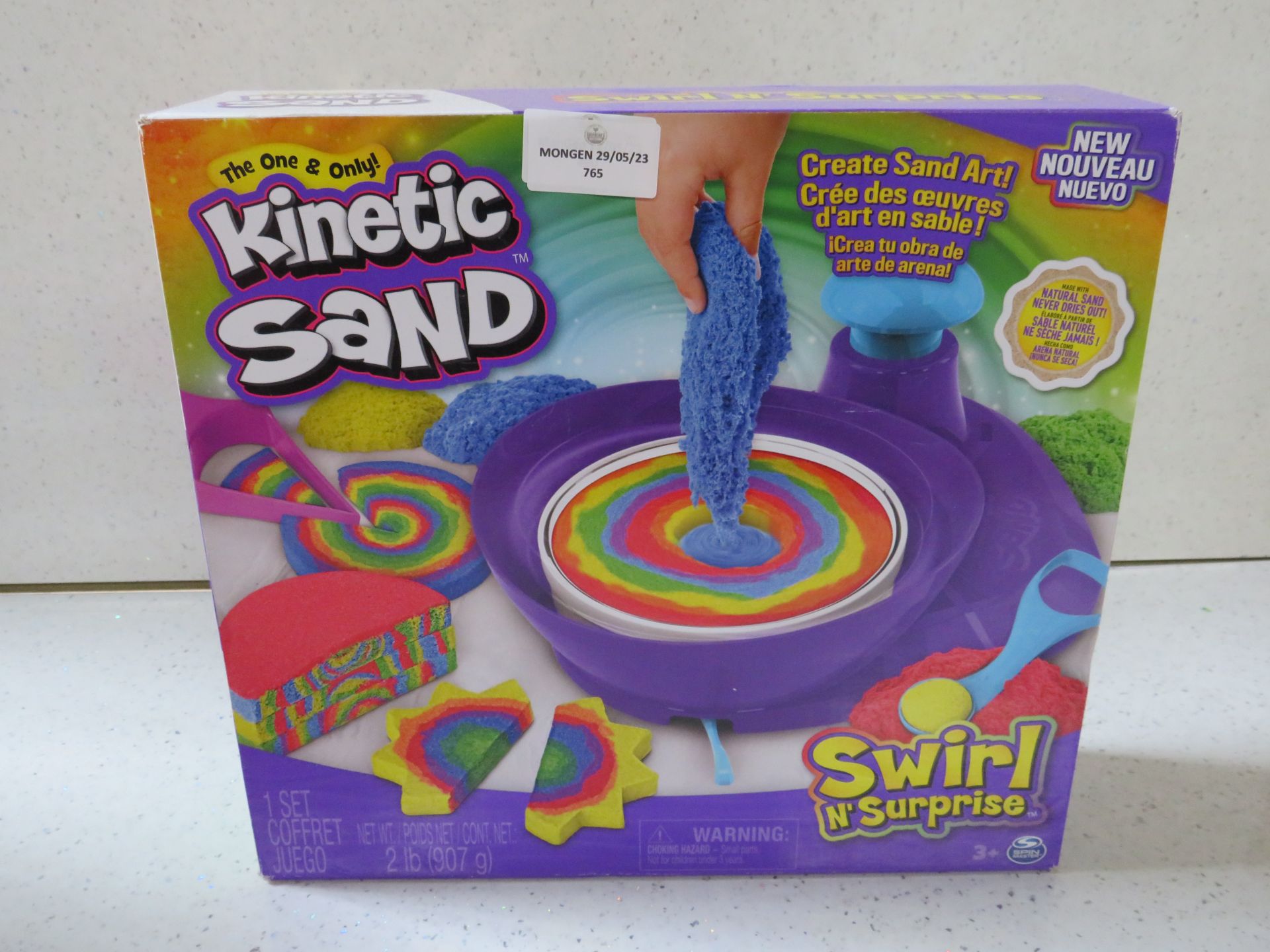 Kinetic Sand - Swirl 'n Surprice Set - Unchecked & Boxed.
