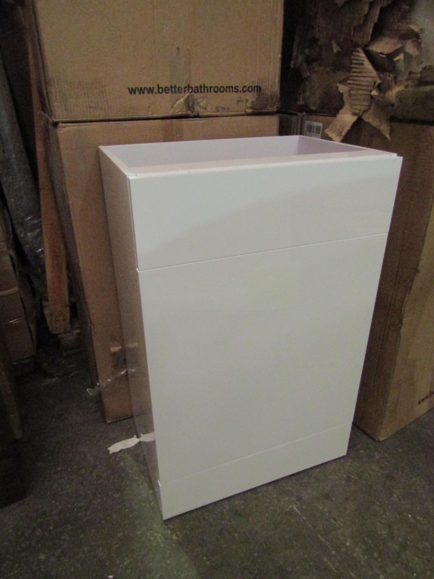 New Kirkwood WC Side Cabinet Gloss White 120cm - New & Boxed.