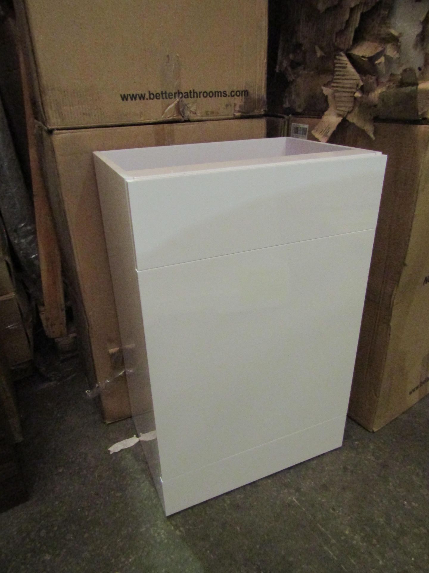New Kirkwood WC Side Cabinet Gloss White 120cm - New & Boxed.