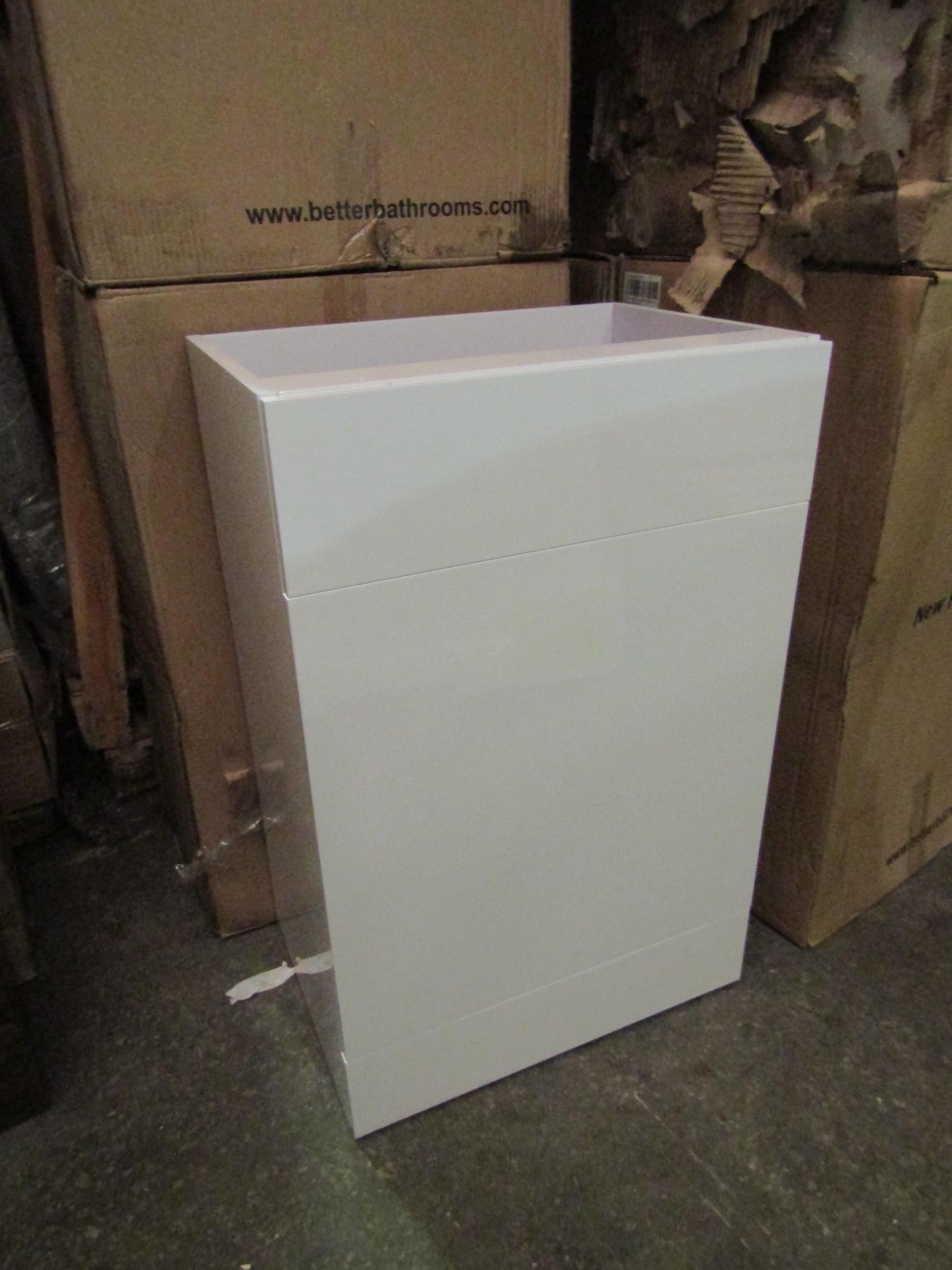 New Kirkwood WC Side Cabinet Gloss White 120cm - New & Boxed.