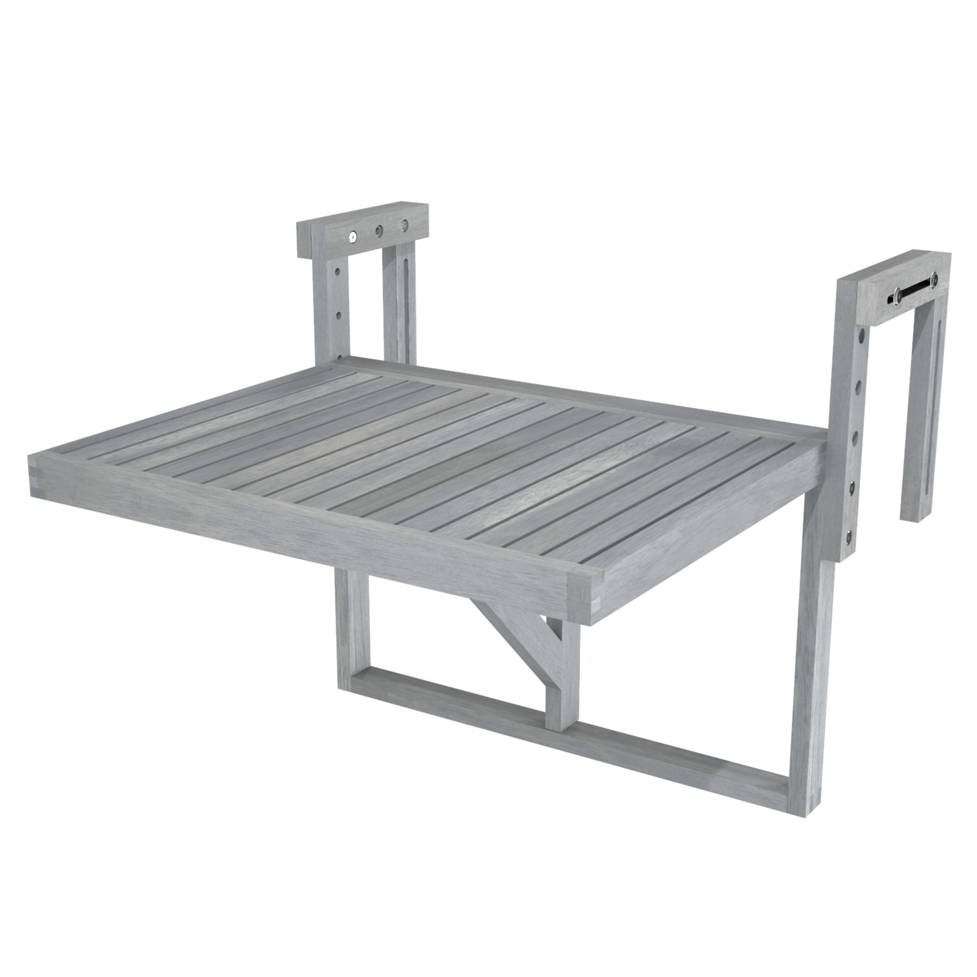 Interbuild Toronto Hanging Balcony Folding Deck Table Adjustable in Dusk Grey RRP ¶œ107.00 - Image 2 of 3