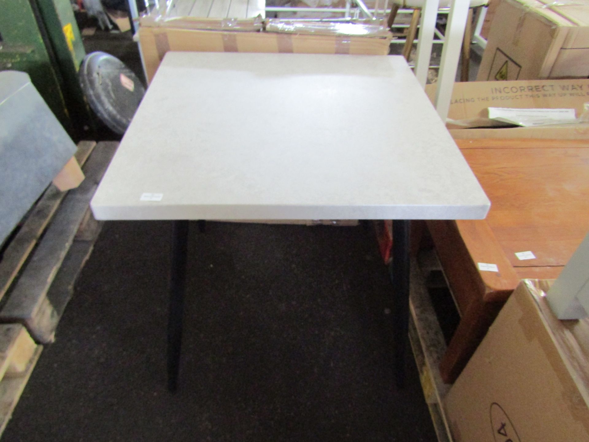 Dunelm Zuri Concrete Effect Square Dining Table Grey RRP 99.00 Size: Colour: GreyMaterial: