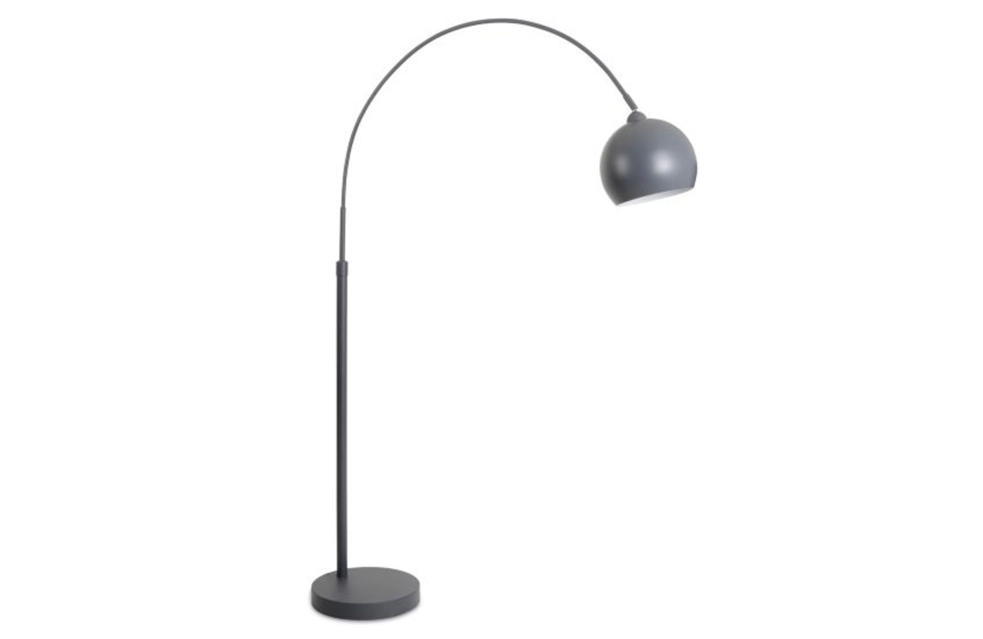 Heals Mini Lounge Floor Lamp Matt Grey RRP 369.00 With a curved frame and domed shade, this - Image 2 of 2