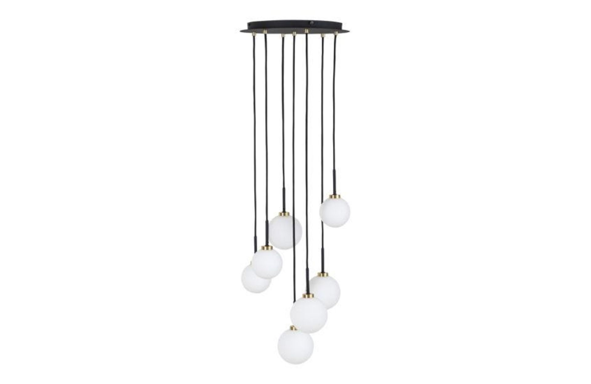 Heals Globe Chandelier 7 Light Cluster Pendant RRP 349.00 This elegant Globe Chandelier exudes Art - Image 2 of 2