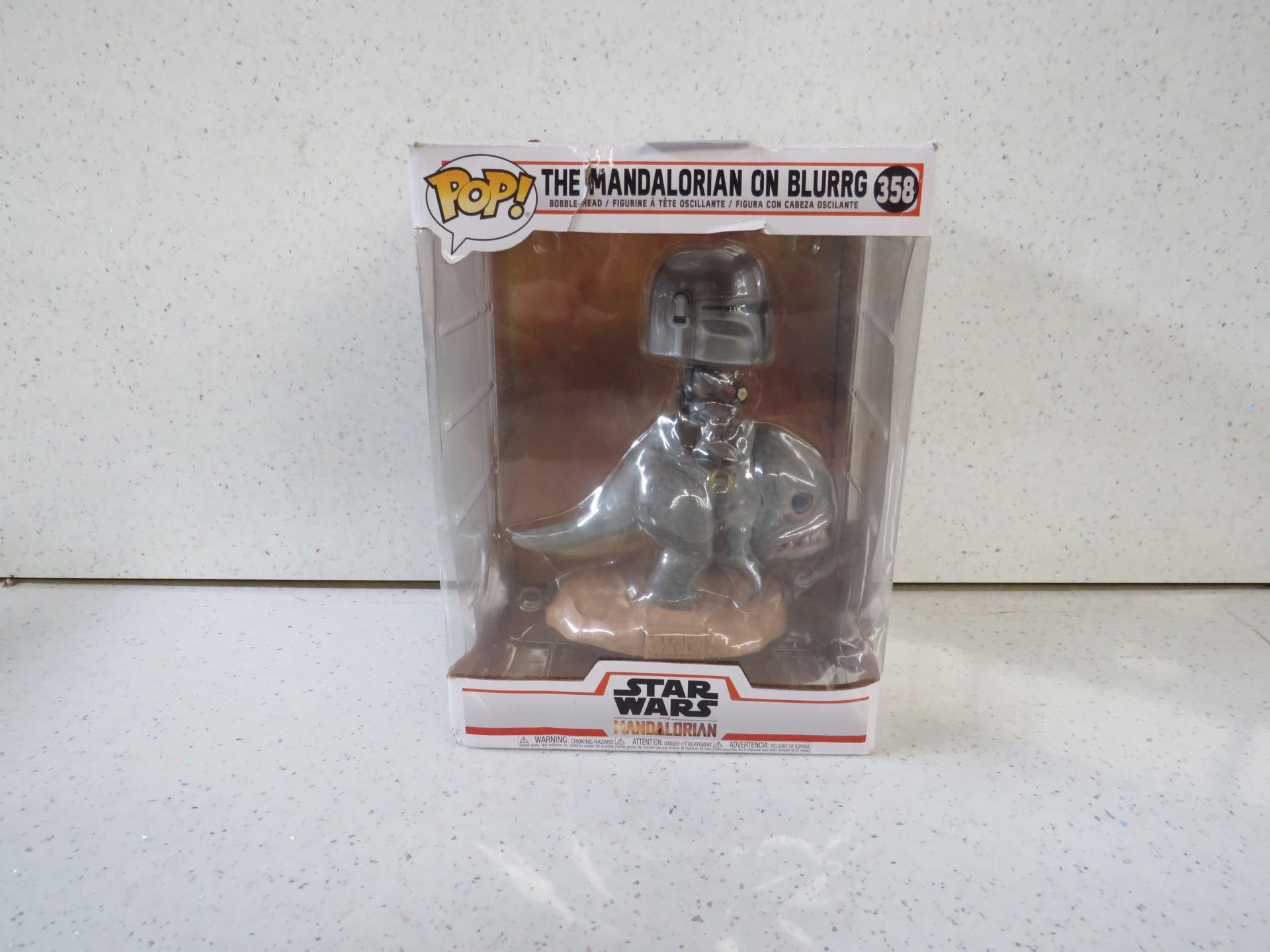 Pop - Starwars - 358 The Mandalorian On Blurrg Vinyl Collectible - Good Condition, Packaging