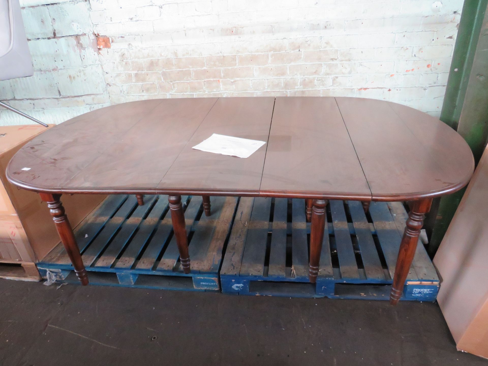 Oka Petworth Dining Table French Walnut RRP 2950.00 This product has been graded in B condition,