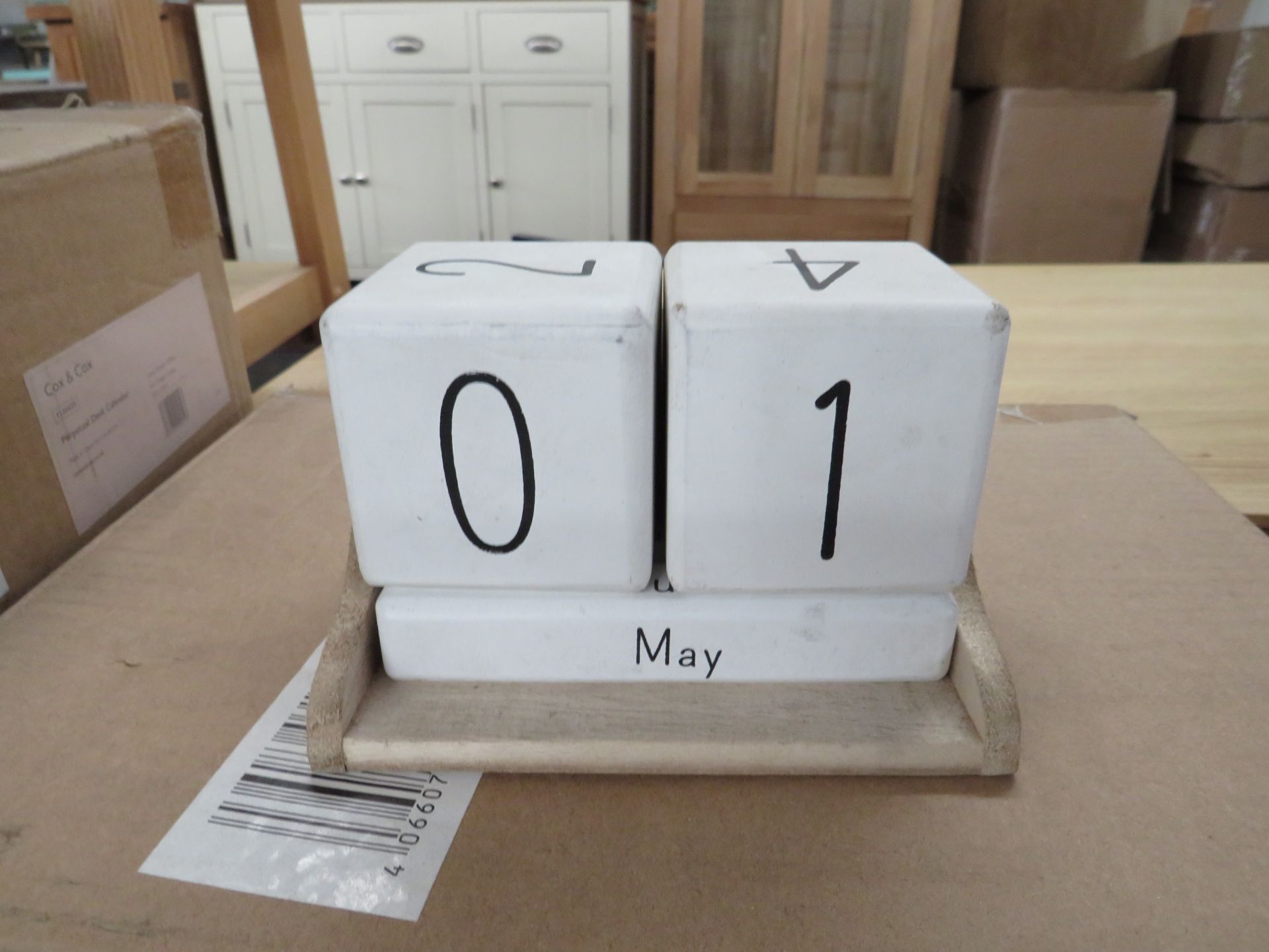 Cox & Cox Cement Perpetual Calendar RRP 50.00 Cement Perpetual Calendar from Cox & Cox SKU COX-AP-