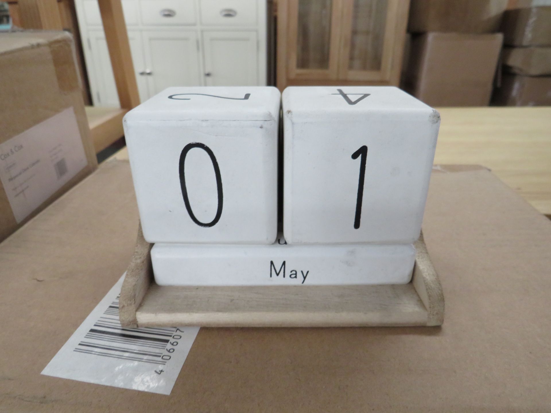 Cox & Cox Cement Perpetual Calendar RRP 50.00 Cement Perpetual Calendar from Cox & Cox SKU COX-AP-