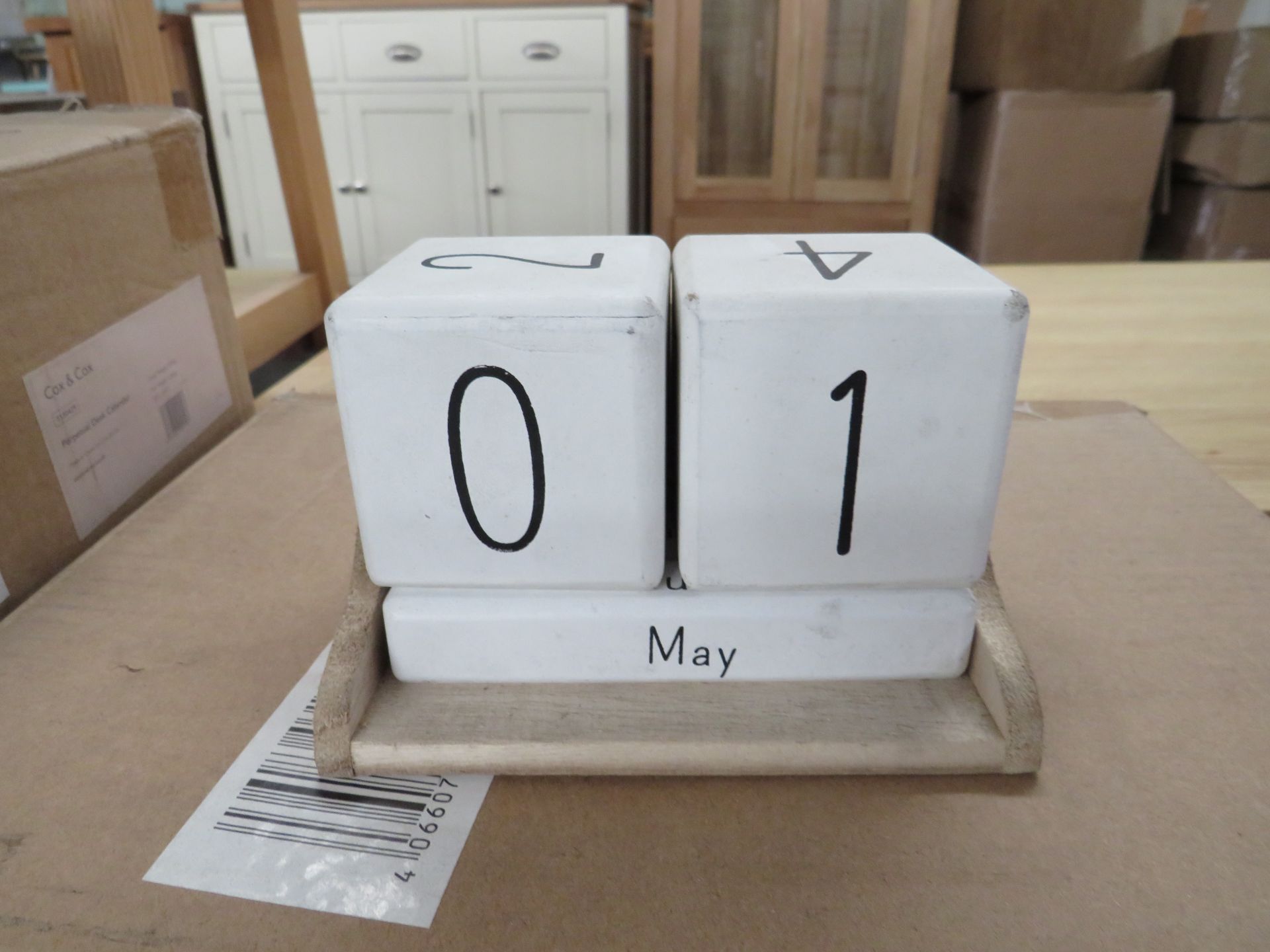 Cox & Cox Cement Perpetual Calendar RRP 50.00 Cement Perpetual Calendar from Cox & Cox SKU COX-AP-