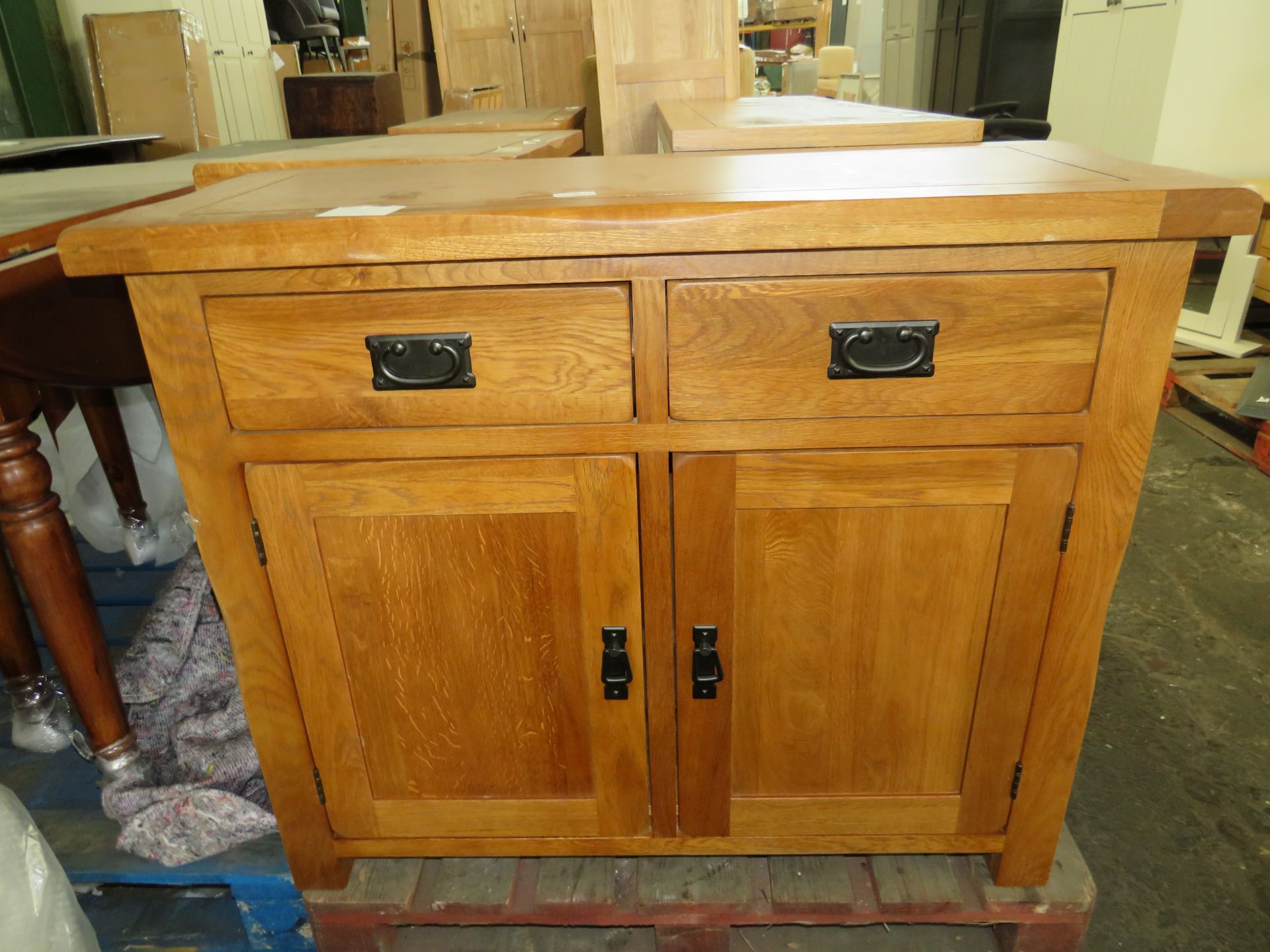 Oak Furnitureland Original Rustic Solid Oak Small Sideboard RRP 319.99 The Original Rustic Oak