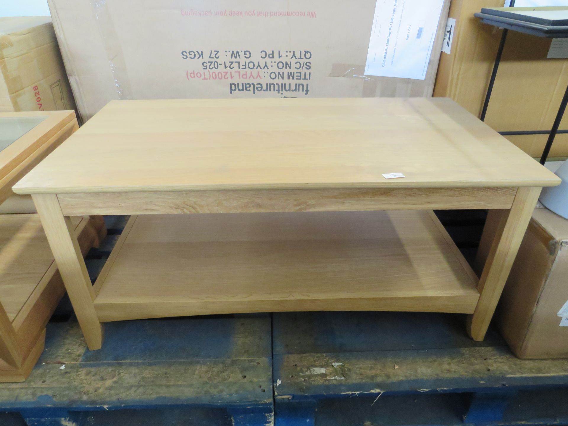 John Lewis Alba Coffee Table Oak RRP 99.00 The items in this lot are thought to be in good condition