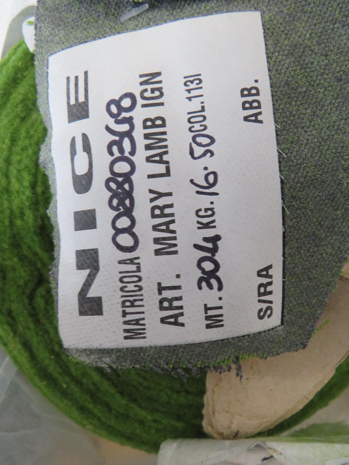 Roll of Mary Lamb Rosmarino green fabric, unknown length as sold in John Lewis - Image 3 of 3