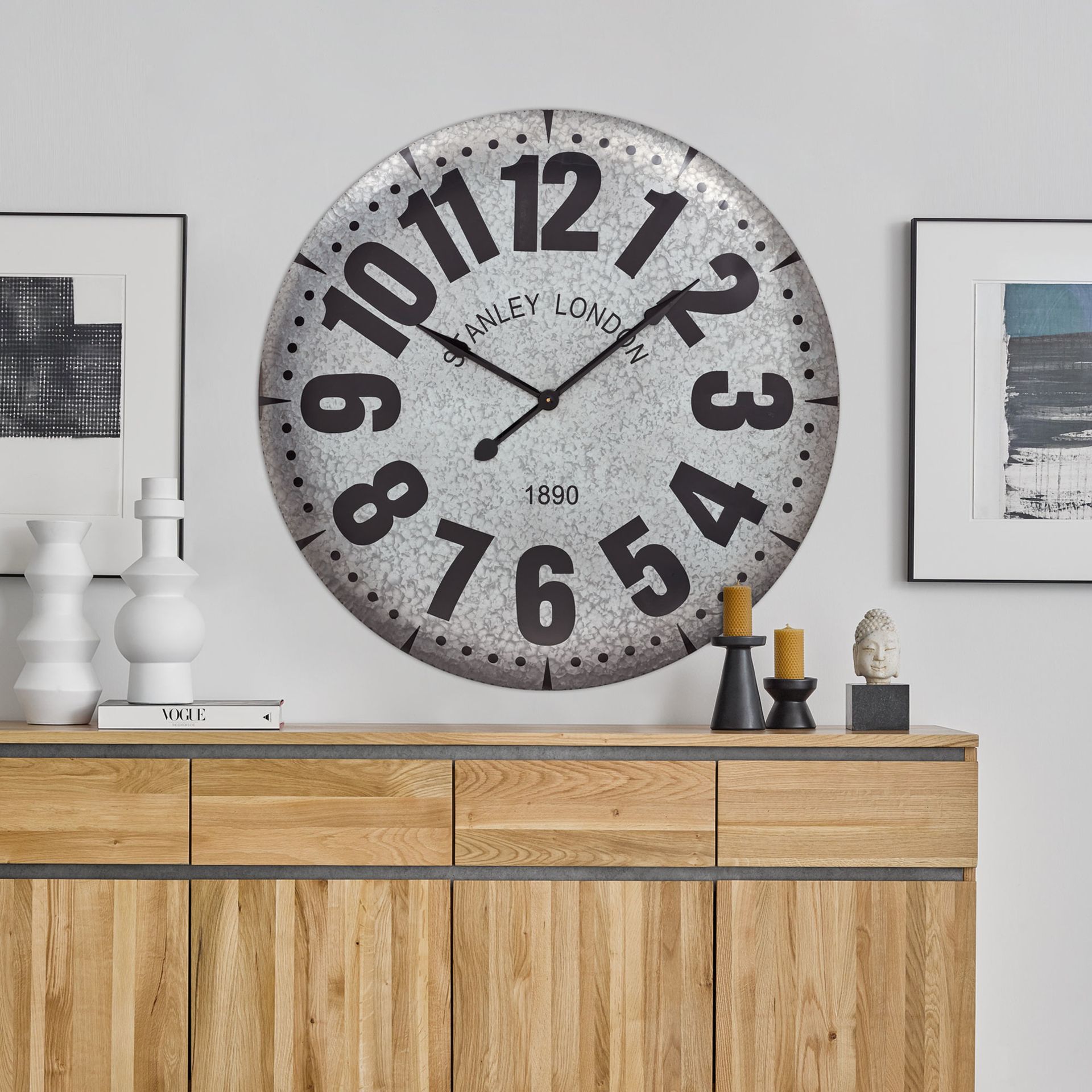 Oak Furnitureland Bennet Wall Clock RRP ¶œ64.99