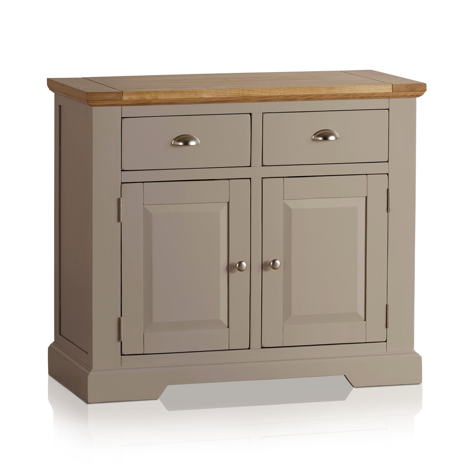 Oak Furnitureland St Ives Natural Oak And Light Grey Painted Small Sideboard RRP ¶œ369.99