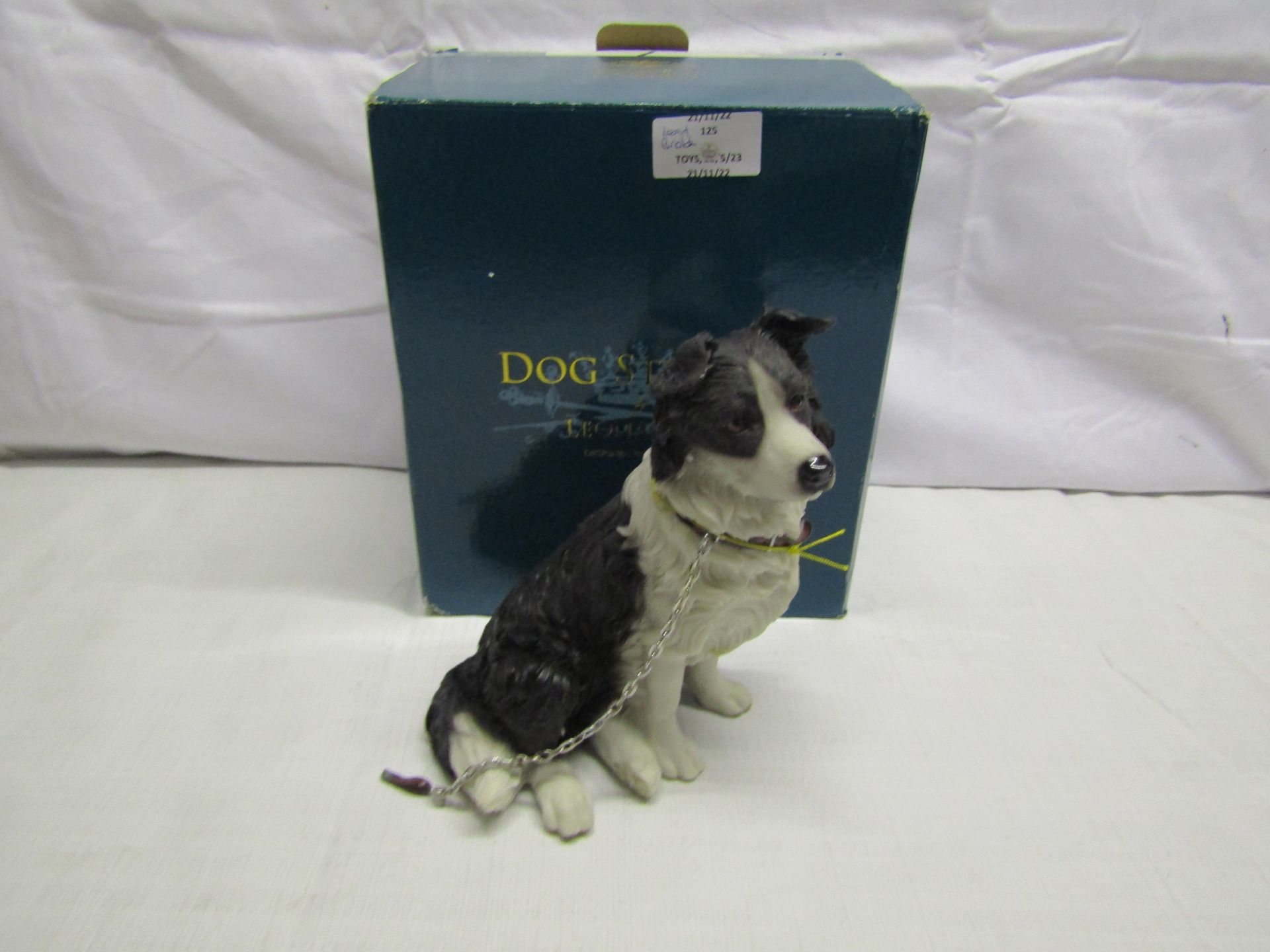 Dog Studies By Leonardo - Border Collie Dog Statue/Ornament - Good Condition & Boxed.