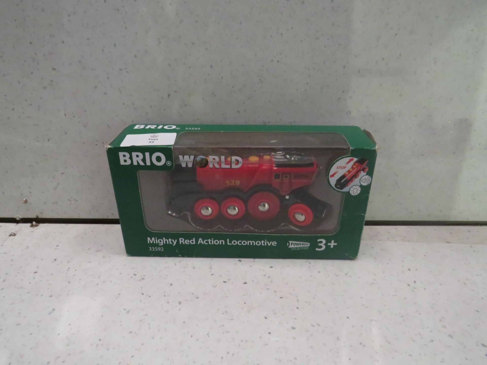 Brio world - Mightly red action locomotive - Unchecked & Boxed.