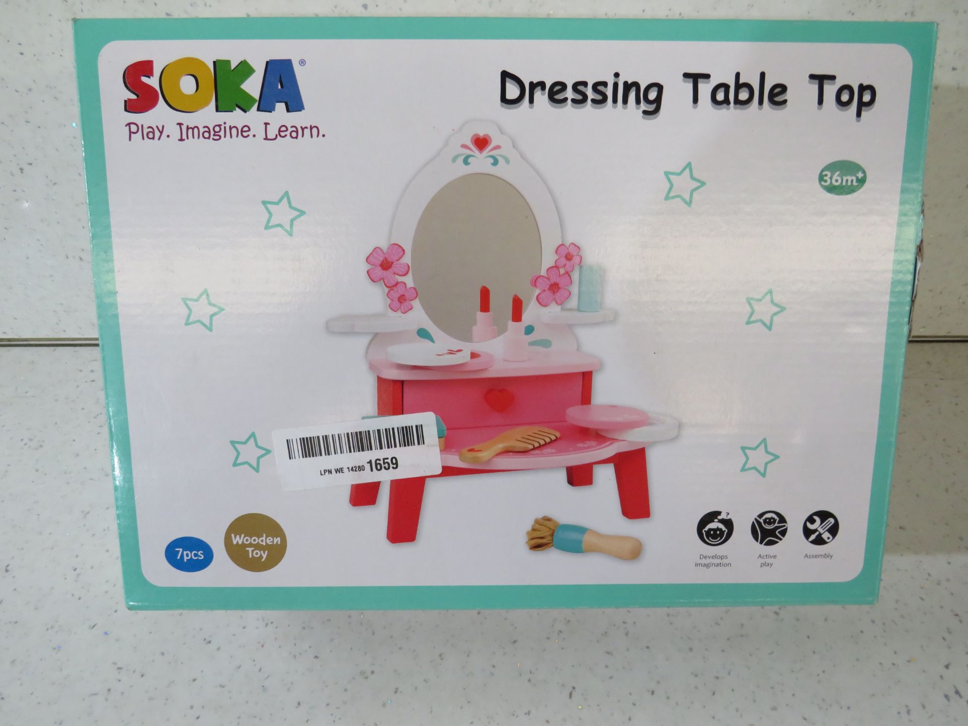Soka - Wooden Dressing Table Top - Unchecked & Boxed.