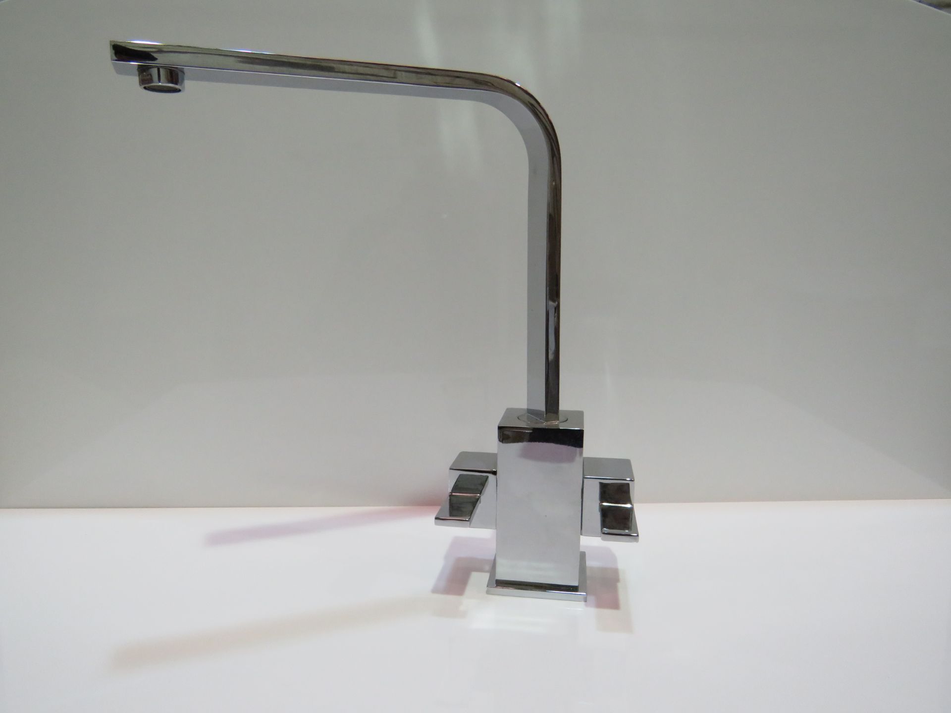 KTA Dual Lever Mono Kitchen Sink Mixer Tap - Chrome - New & Boxed. - Image 2 of 2