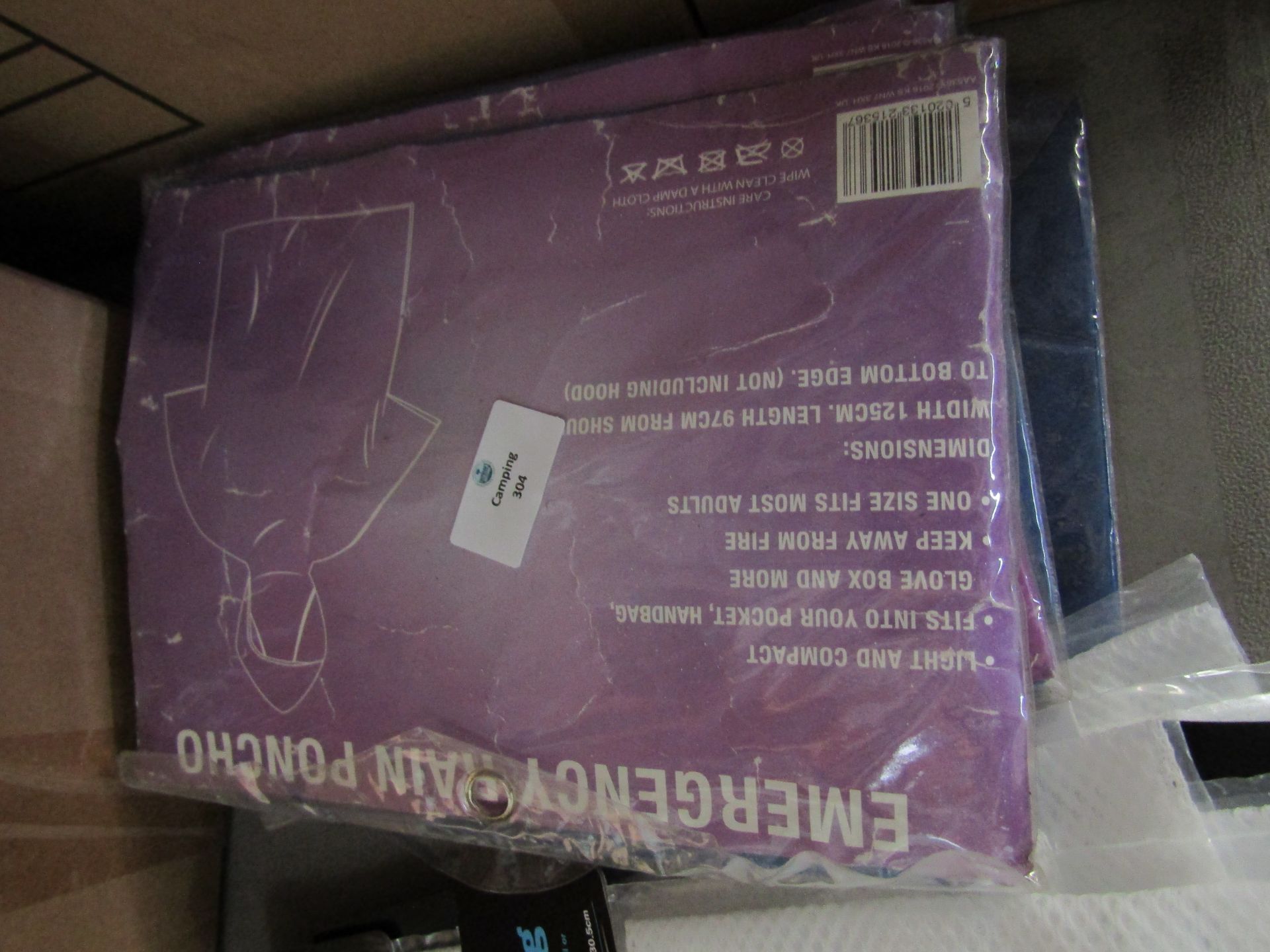 6x emegency rain ponchos, new