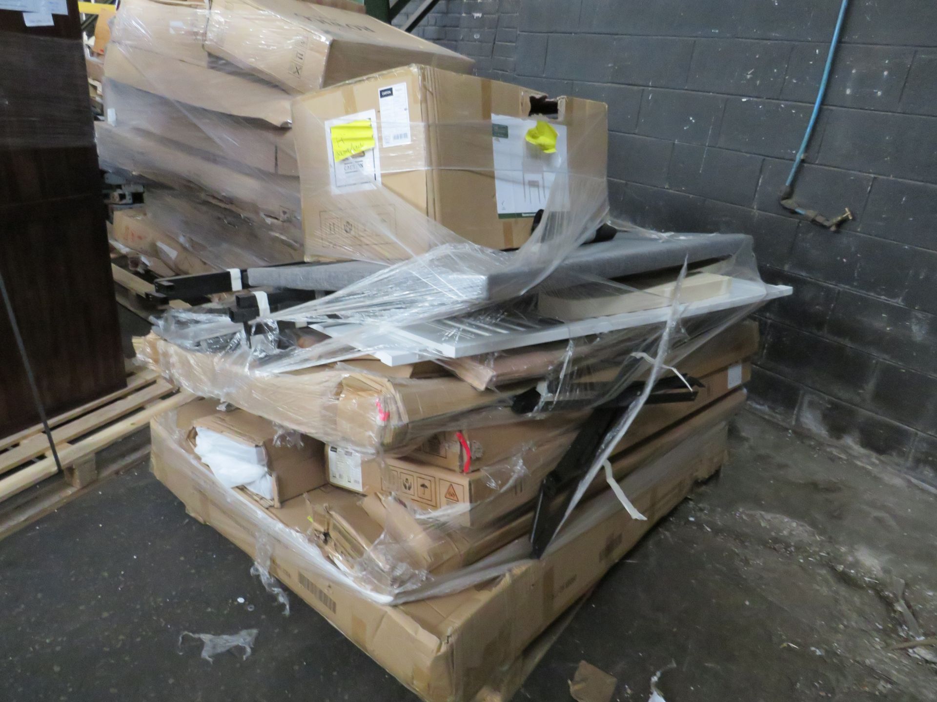 Pallet of mixed customer Return and undelivered furniture. All unchecked