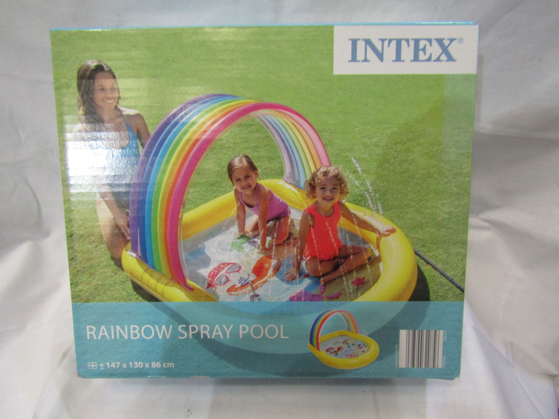 Intex Rainbow Spray Pool 147 X 130 X 86 CM Unchecked & Boxed