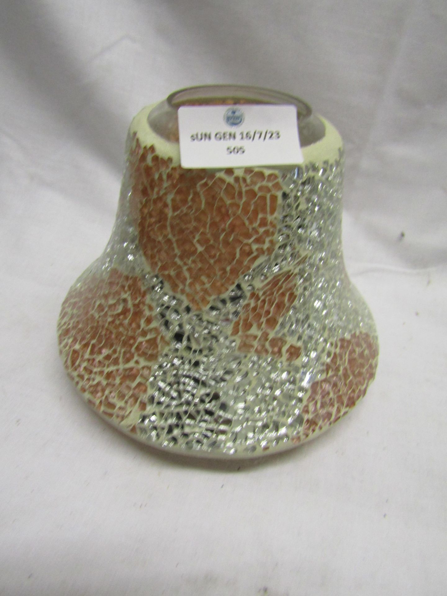 1 X Coral & Silver jar Lamp Shade 16CM new