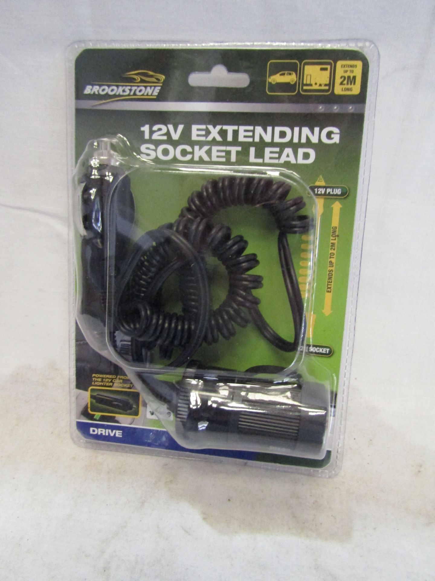 6 X 12V Extending Socket Leads new & Packaged