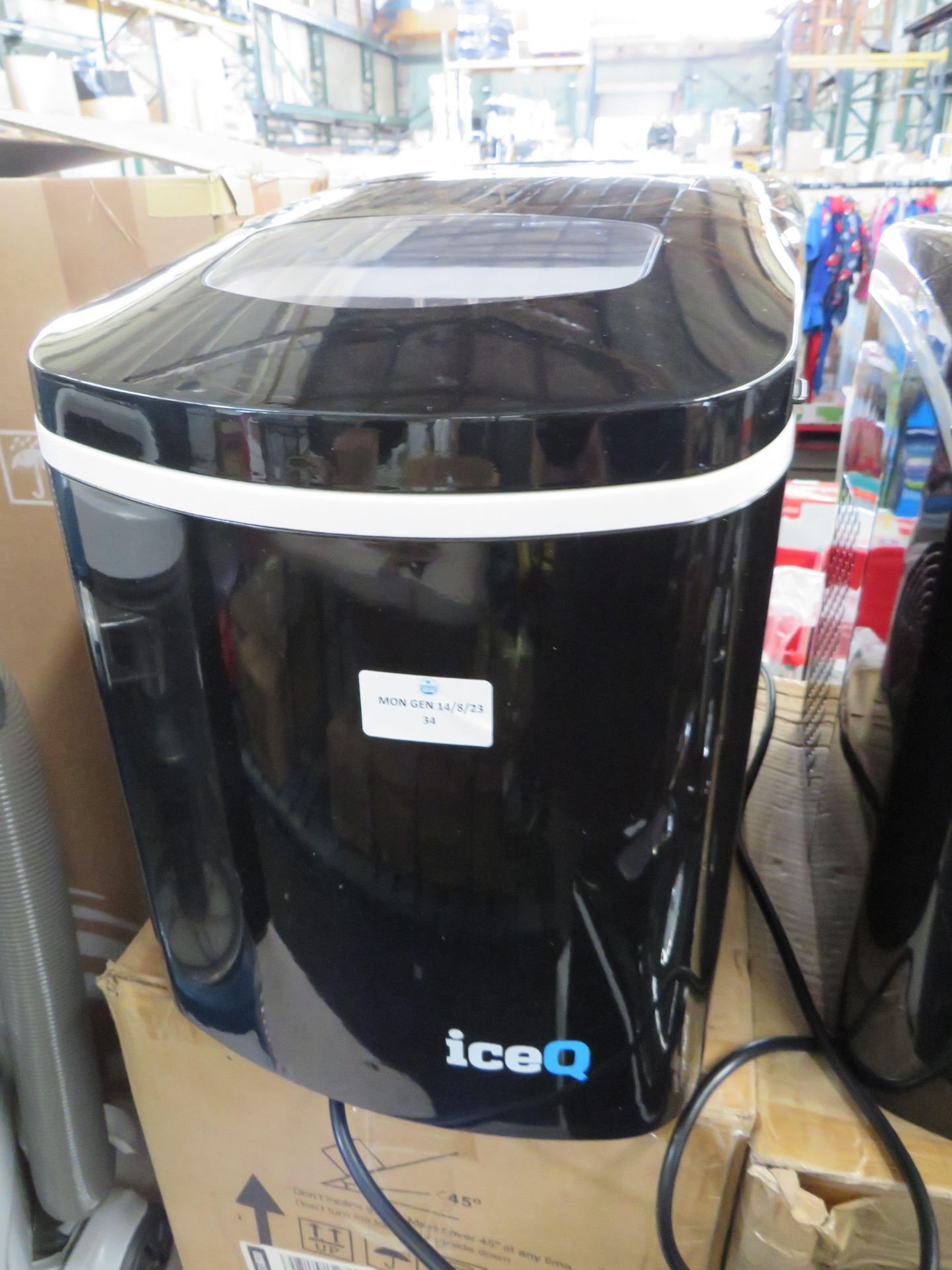 Ice Q compact ice maker, powers on but that is as far as we can test without adding water and