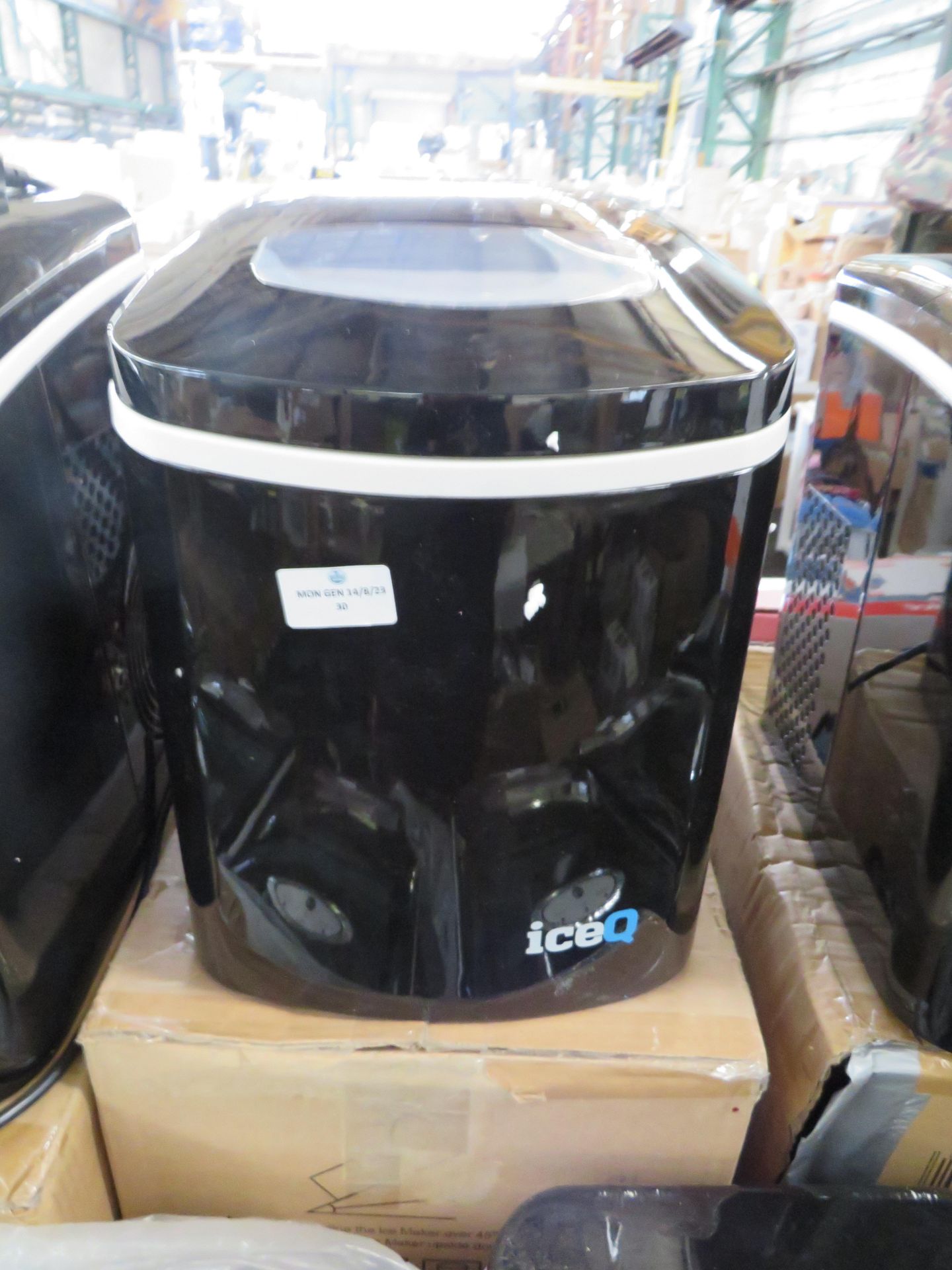 Ice Q compact ice maker, powers on but that is as far as we can test without adding water and