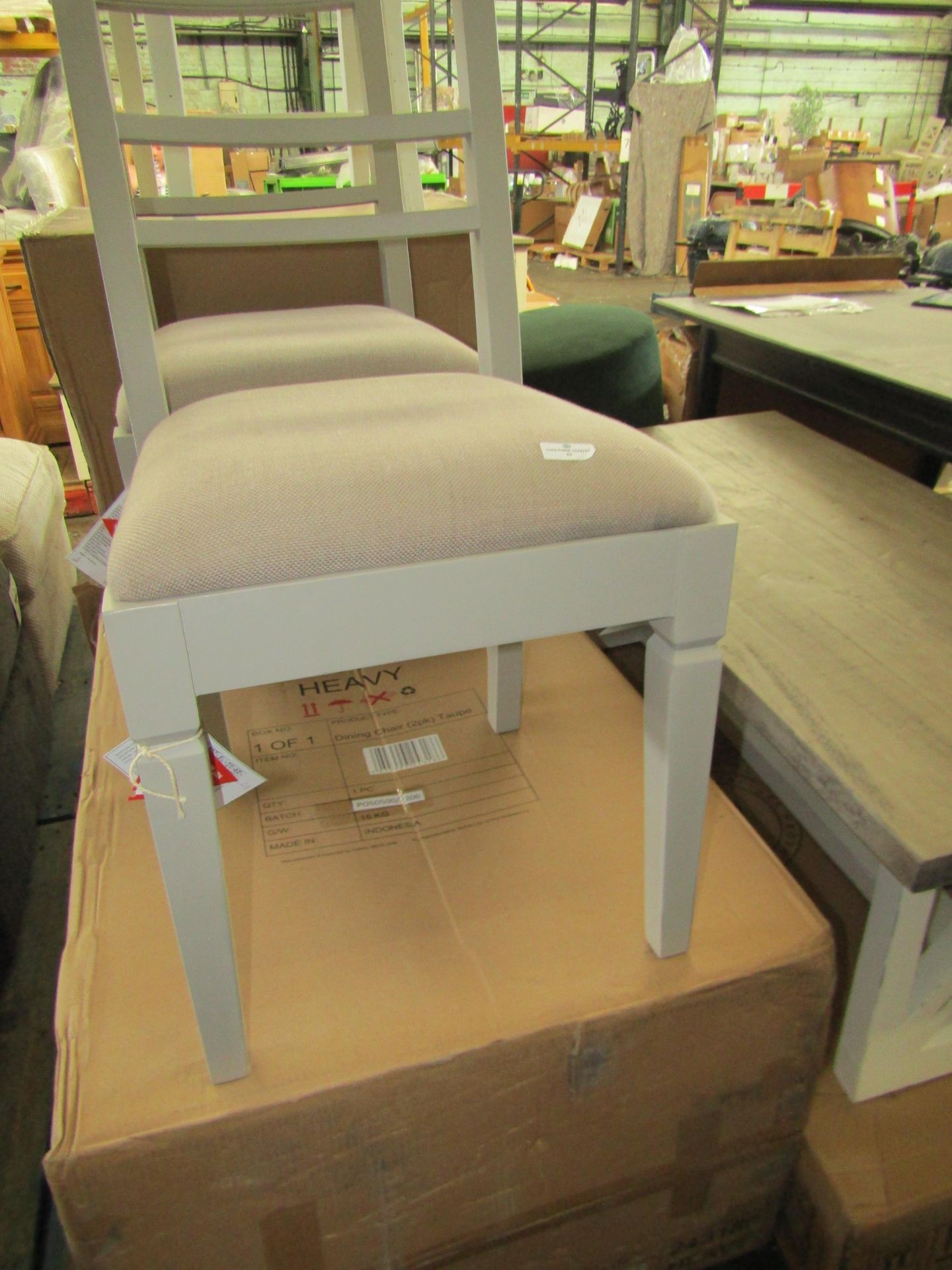 Gallery Direct Bronte Kitchen Dining Chair Taupe RRP Â£675