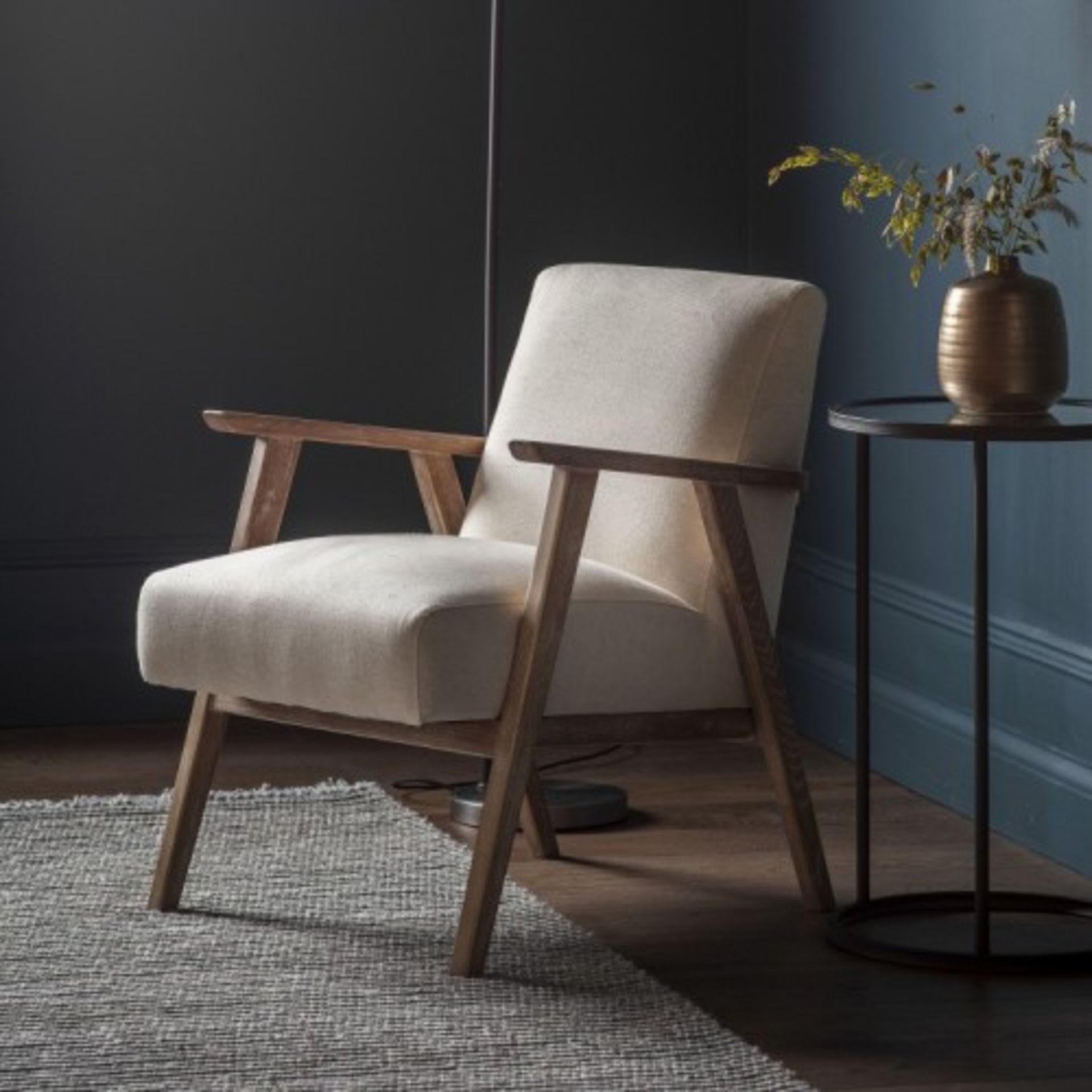 Gallery Direct Neyland Armchair Natural Linen RRP Â£625