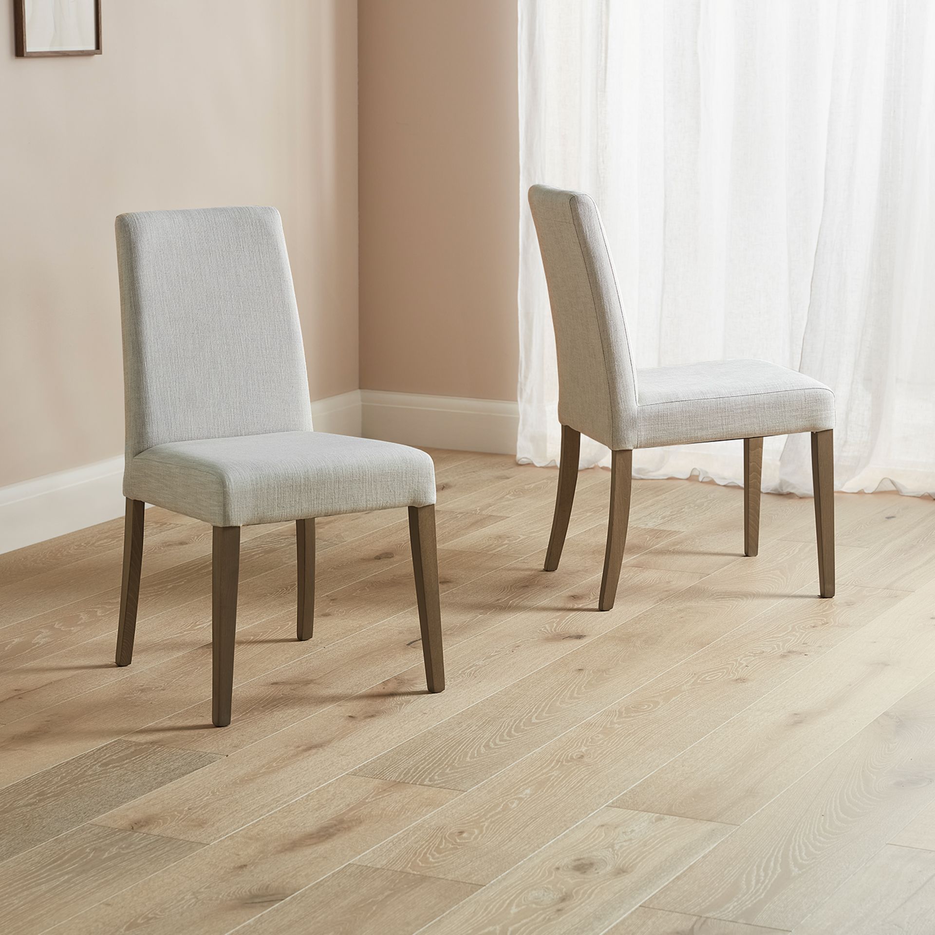 Inside Out Living Selwood Dining Chair Linen Dark Leg Set of 2 RRP Â£279.00