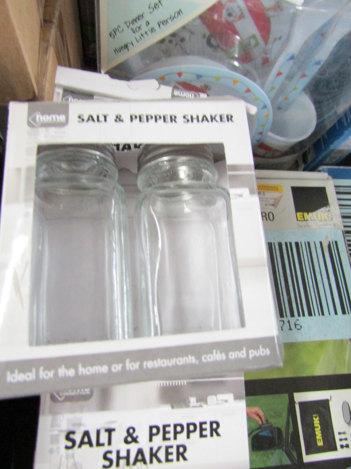 5x Home Connection - Glass Salt & Pepper Shakers - New & Boxed.