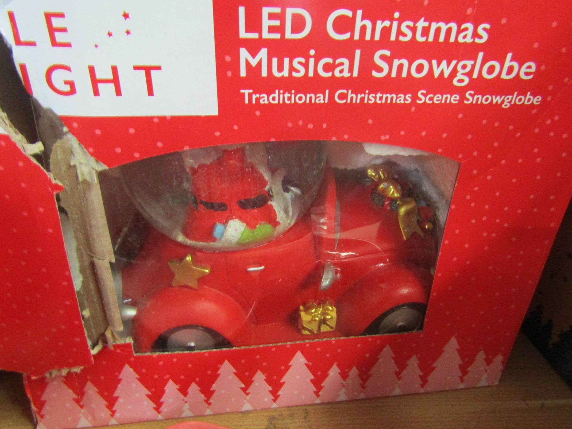 Celebright - LED Christmas Musical Snowglobe - Looks In Good Condition, Box Damaged.