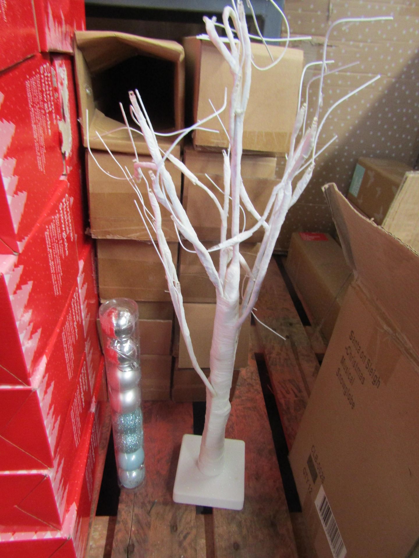 Jaymark - PreLit 70cm Xmas Tree White Sparkle - Good Condition & Boxed.