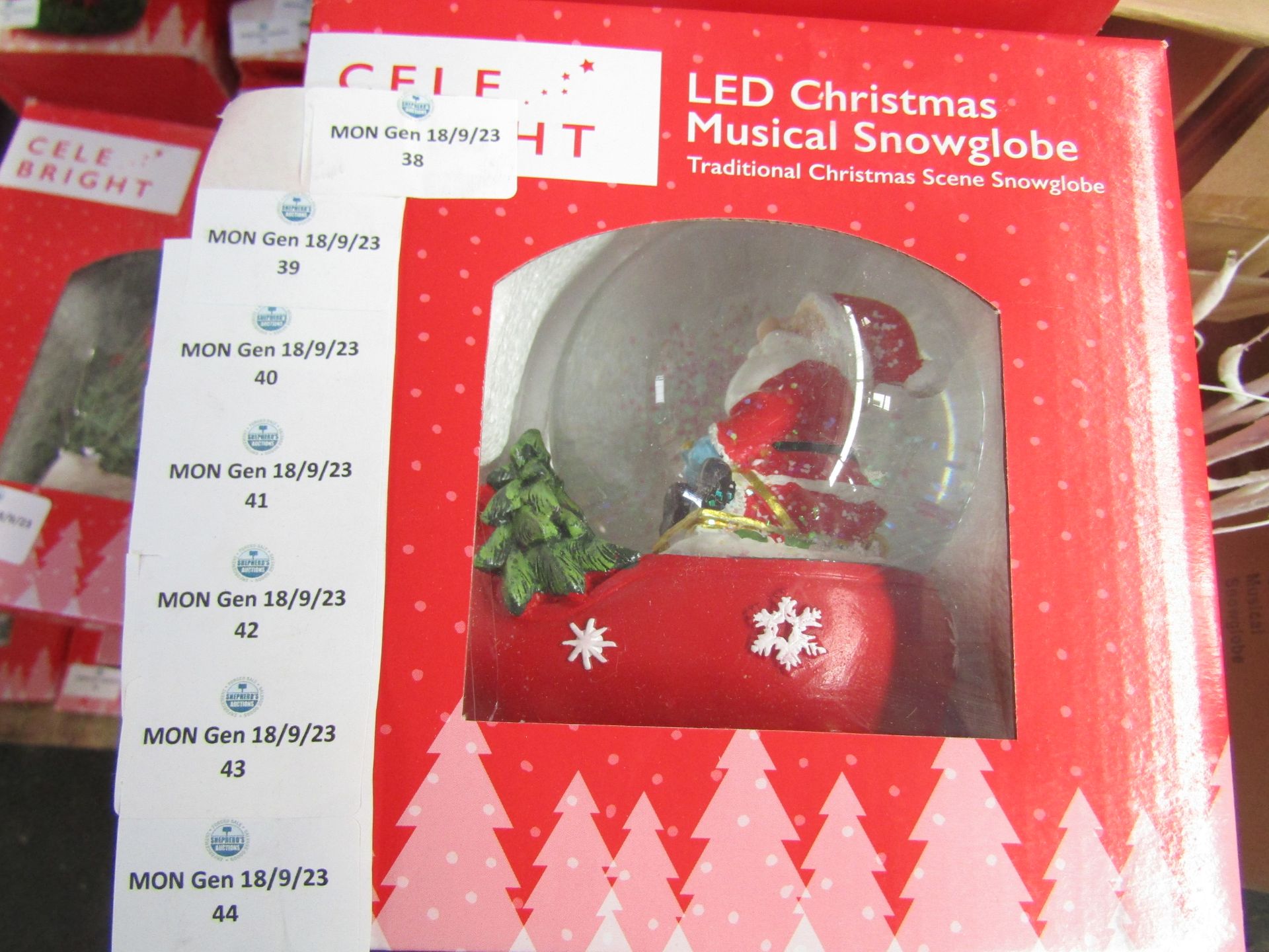Celebright - LED Christmas Musical Snowglobe - Looks In Good Condition & Boxed.