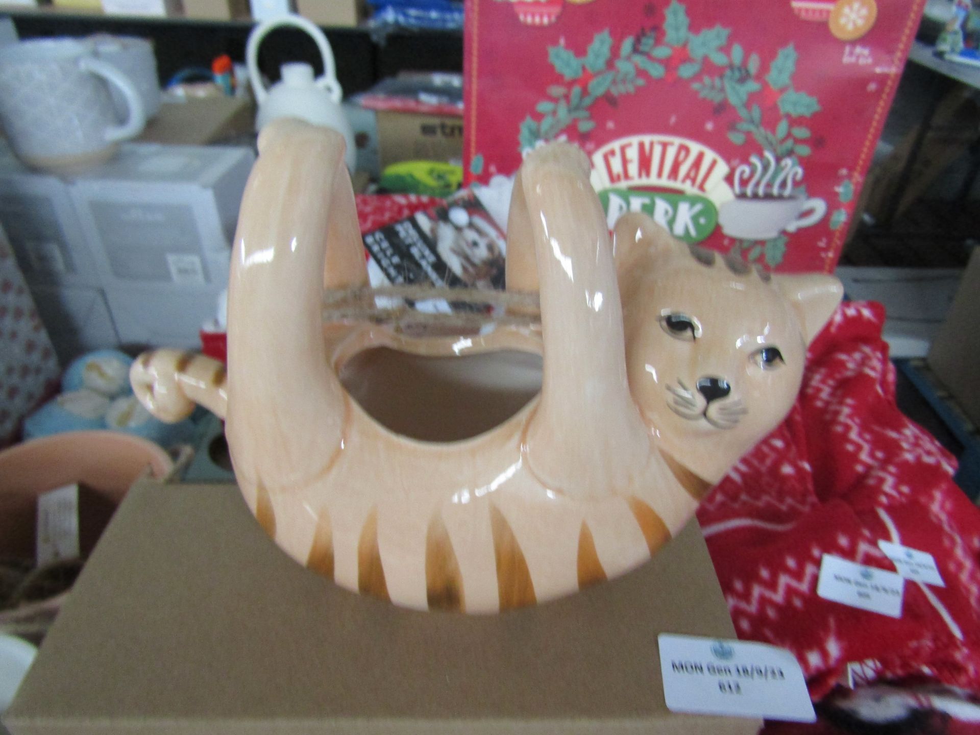 2x Sass & Belle - Cat Hanging Planter - New & Boxed.