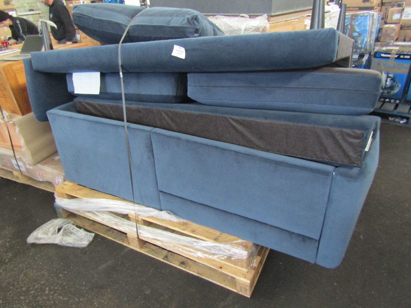 Huge upcyclers B.E.R pallets of furniture from Heals, Oak furniture land, John Lewis and more