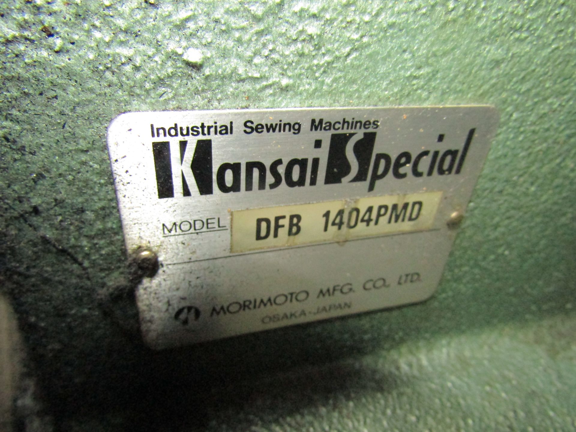 Kansai special DFB1404PMD Multi needle double chain stitch machine, table ,mounted with peddles, was - Image 6 of 6