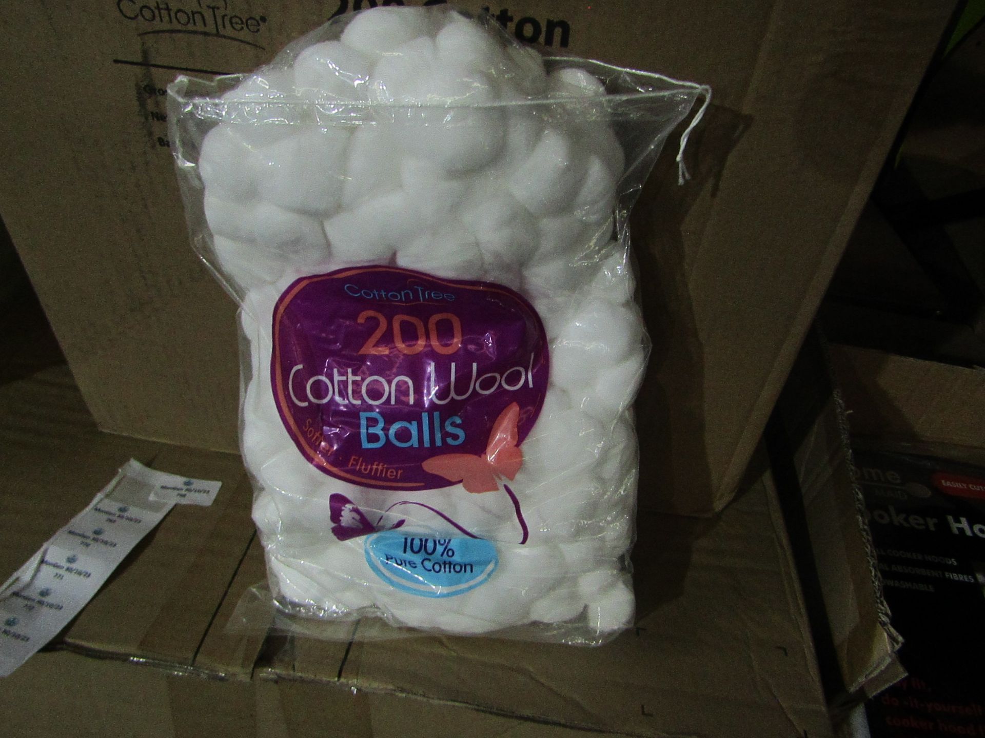 5x Cotton Tree - 200 Cotton Wool Balls - Unused & Packaged.