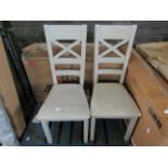 Oak Furnitureland Willow Light Grey Dining Chairs