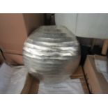 Libra iconic ripples silver aluminium elliptical vase